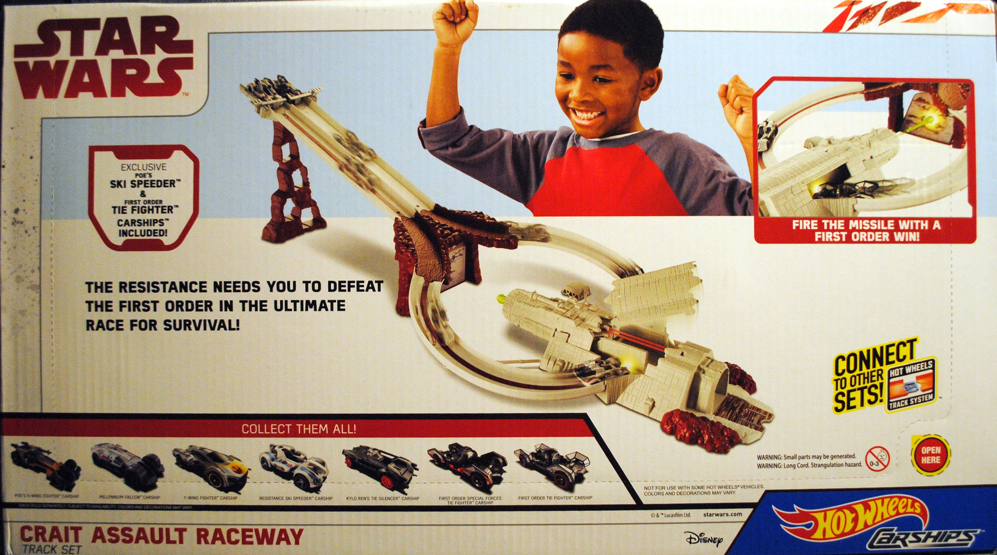 Hot Wheels Star Wars Playset Crait Assault Raceway Track Set - Hot Wheels by Mattel (Hot Wheel Star Wars) action figure collectible [Barcode 0887961425925] - Main Image 2