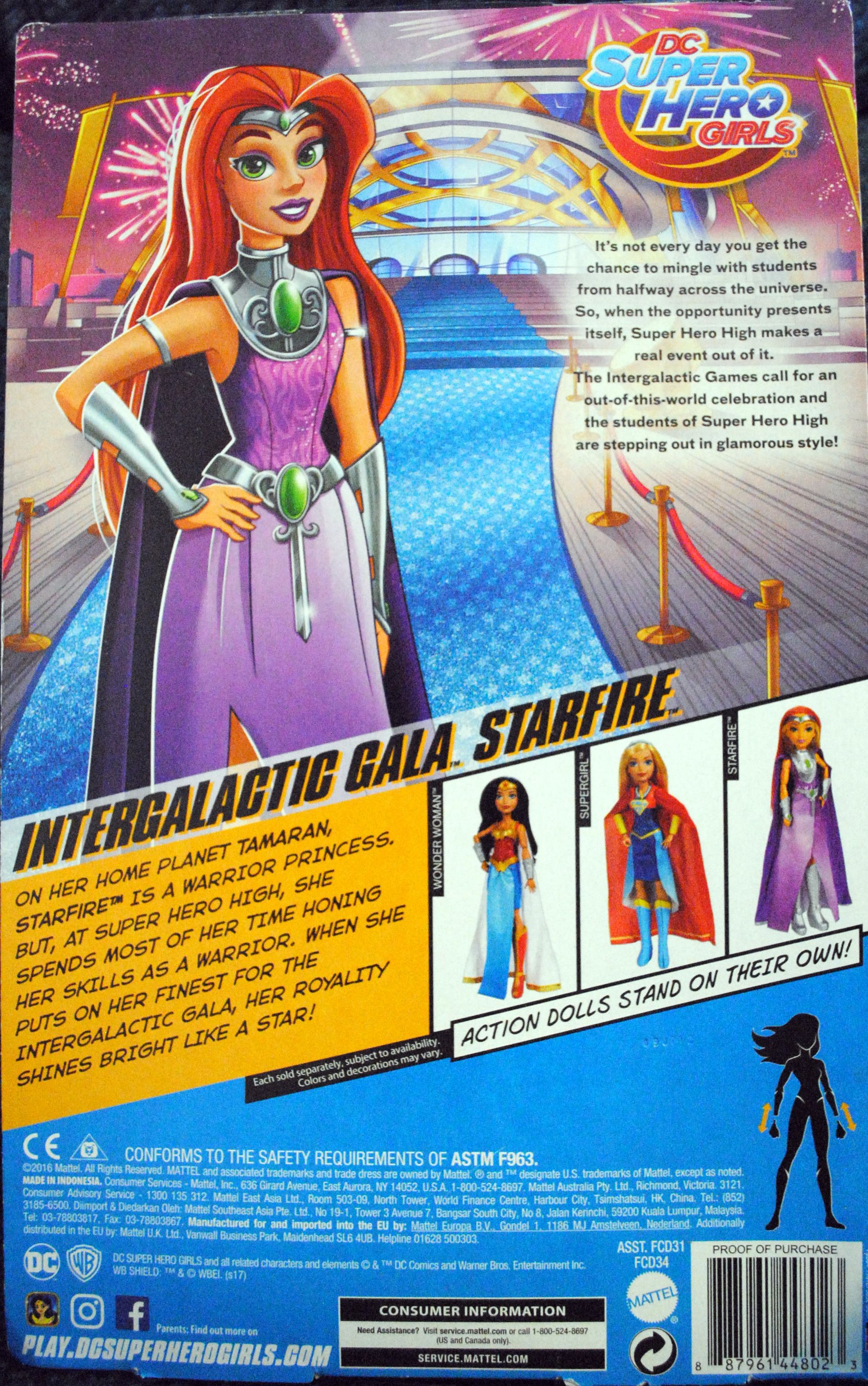 DC Super Hero Girls 12 Intergalactic Gala Starfire doll - DC Mattel (DC Super Hero Girls) action figure collectible [Barcode 0887961448023] - Main Image 2