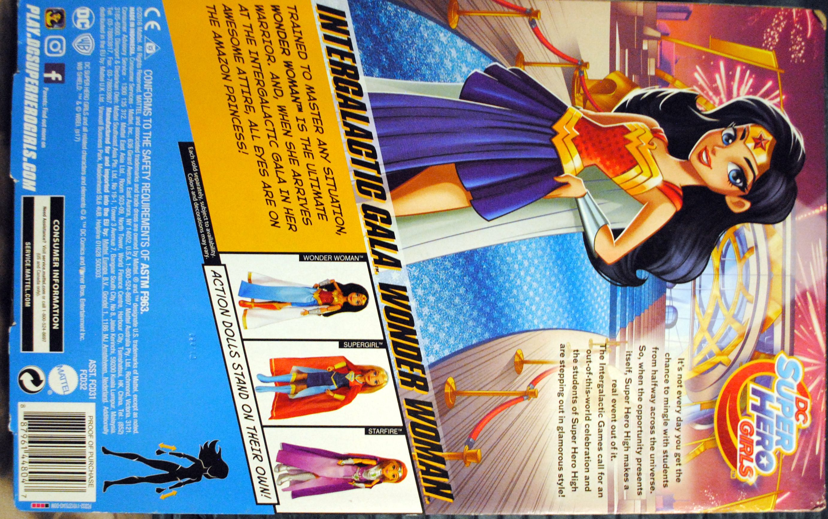 DC Super Hero Girls 12 Intergalactic Gala Wonder Woman doll - DC Mattel (DC Super Hero Girls) action figure collectible [Barcode 0887961448047] - Main Image 2