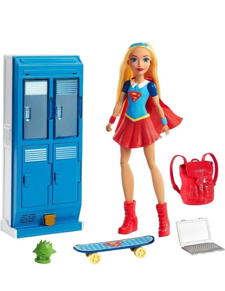 DC Super Hero Girls 12 inch Supergirl Playset X-RAY Locker - DC Mattel (DC Super Hero Girls) action figure collectible [Barcode 0887961448153] - Main Image 3