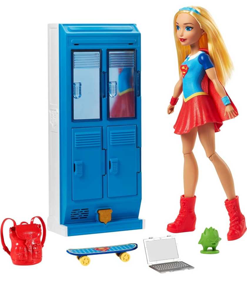 DC Super Hero Girls 12 inch Supergirl Playset X-RAY Locker - DC Mattel (DC Super Hero Girls) action figure collectible [Barcode 0887961448153] - Main Image 4