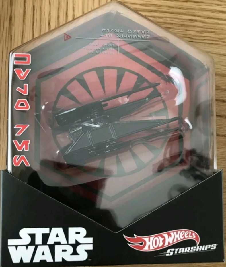 Hot Wheels Star Wars Vehicle Kylo Ren’s Tie Silencer Last Jedi SDCC - Hot Wheels by Mattel (Star Wars Hot Wheels) action figure collectible [Barcode 0887961454734] - Main Image 3