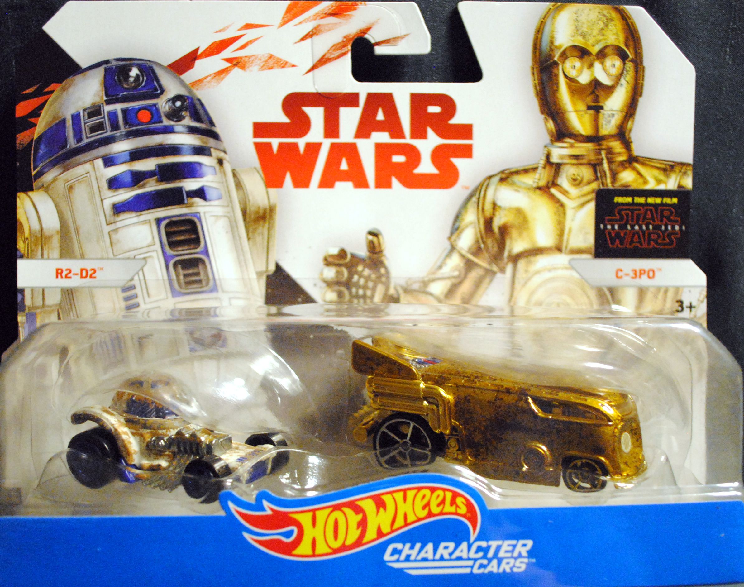 Hot Wheels Star Wars Character two car pack R2-D2 & C-3PO Last Jedi - Hot Wheels by Mattel (Star Wars Hot Wheels) action figure collectible [Barcode 0887961470901] - Main Image 1