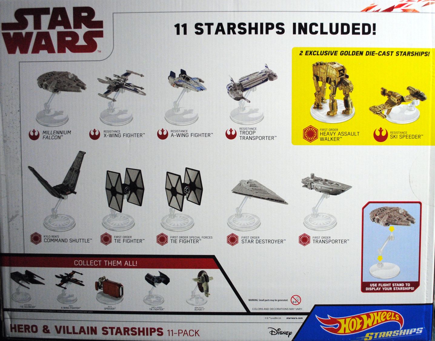 Hot Wheels Star Wars Vehicle11 pack Hero & Villain Last Jedi - Hot Wheels by Mattel (Star Wars Hot Wheels) action figure collectible [Barcode 0887961472769] - Main Image 2
