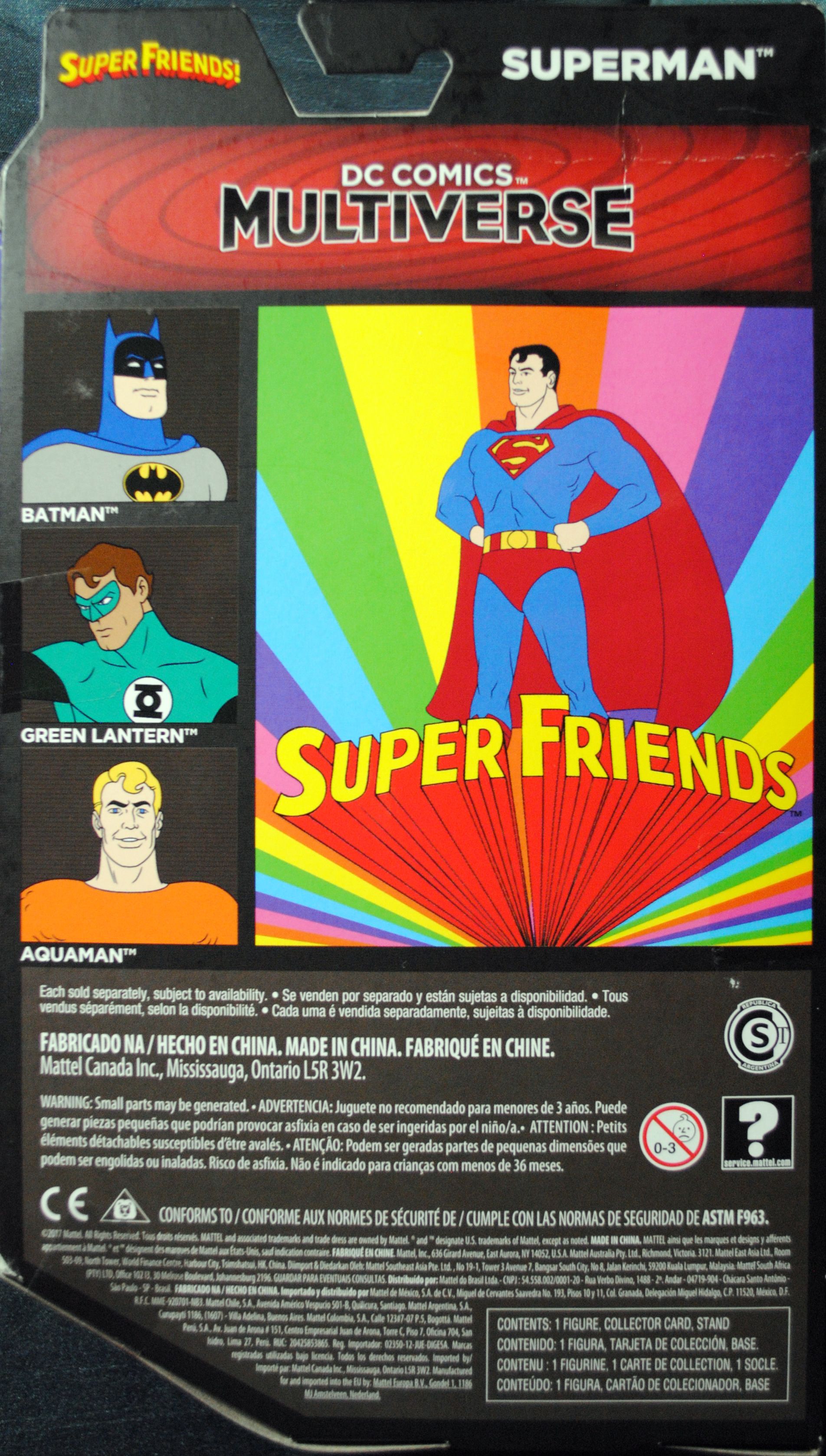 Superfriends Superman - Mattel (DC Multiverse) (Superfriends Cartoon Show) action figure collectible [Barcode 0887961483864] - Main Image 2