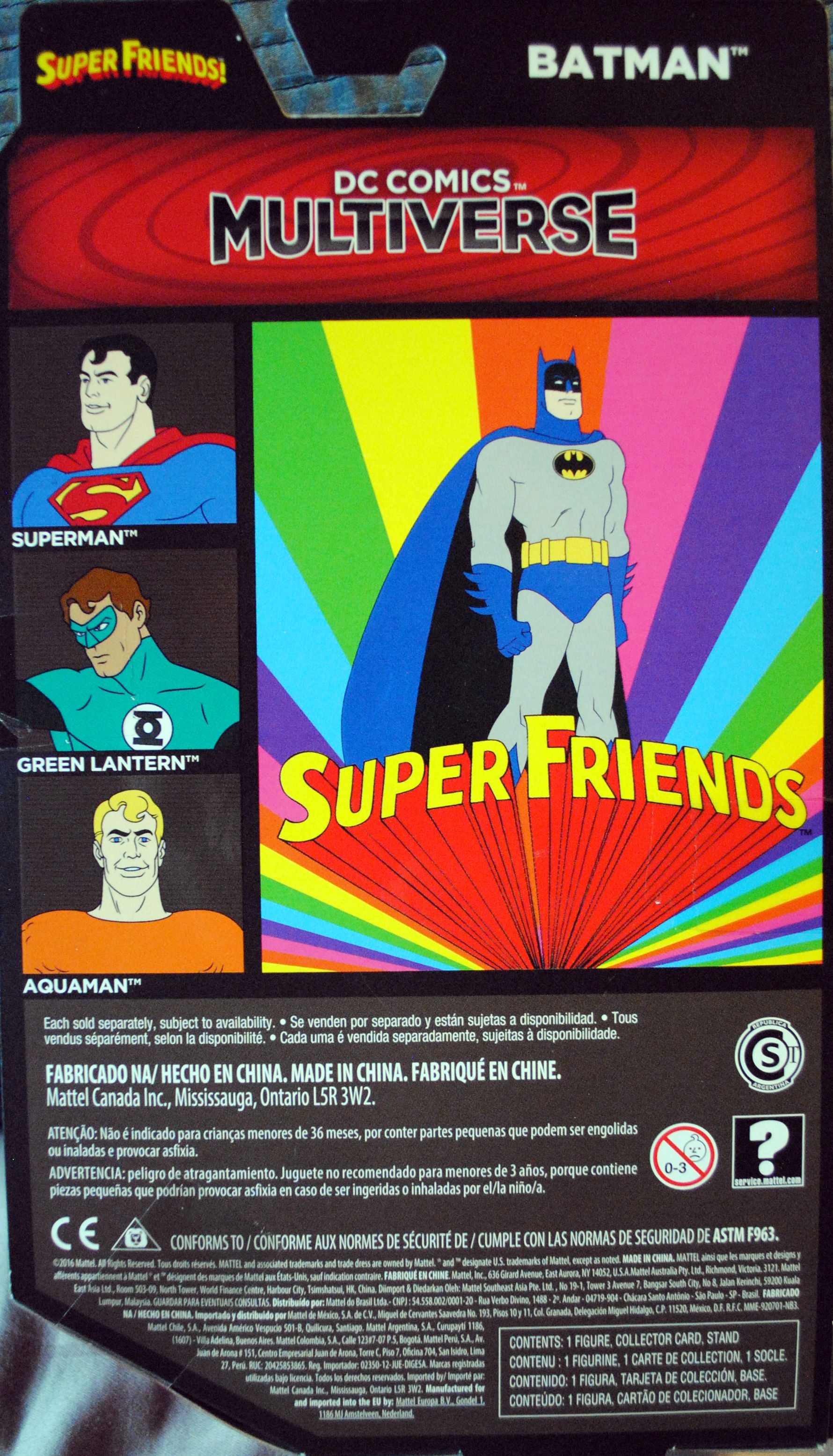 Superfriends Batman - Mattel (DC Multiverse) (Superfriends Cartoon Show) action figure collectible [Barcode 0887961483871] - Main Image 2