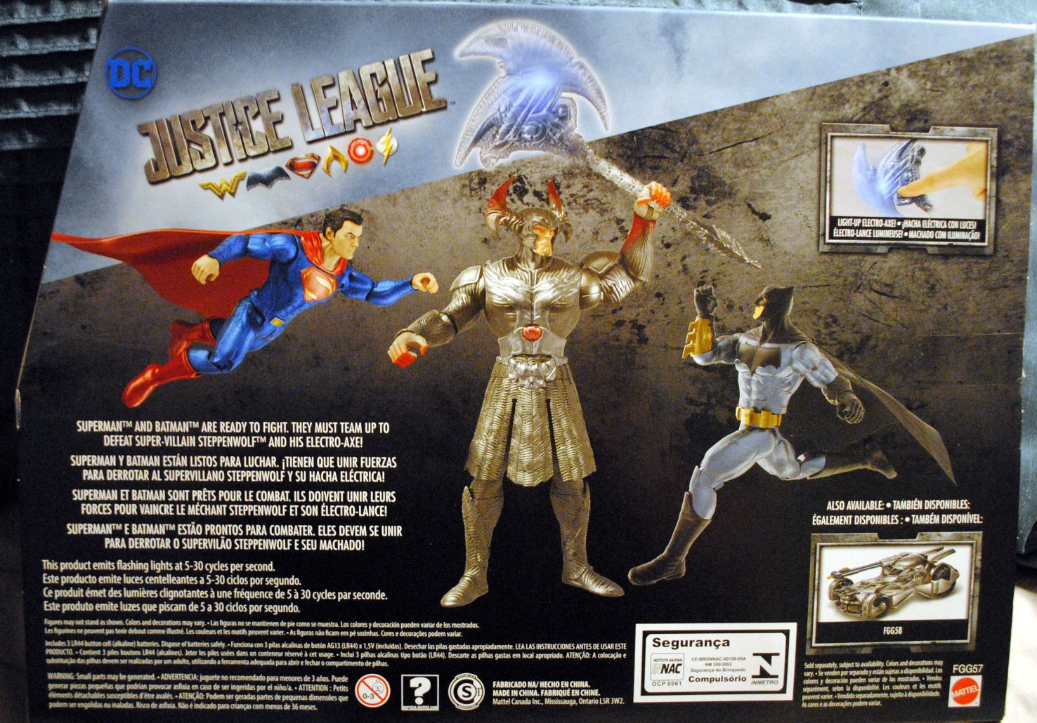 DC Comics Multiverse Justice League Movie Battle In A Box - Batman Steppenwolf And Superman 3 pack - DC Mattel (Justice League Movie) action figure collectible [Barcode 0887961504354] - Main Image 2