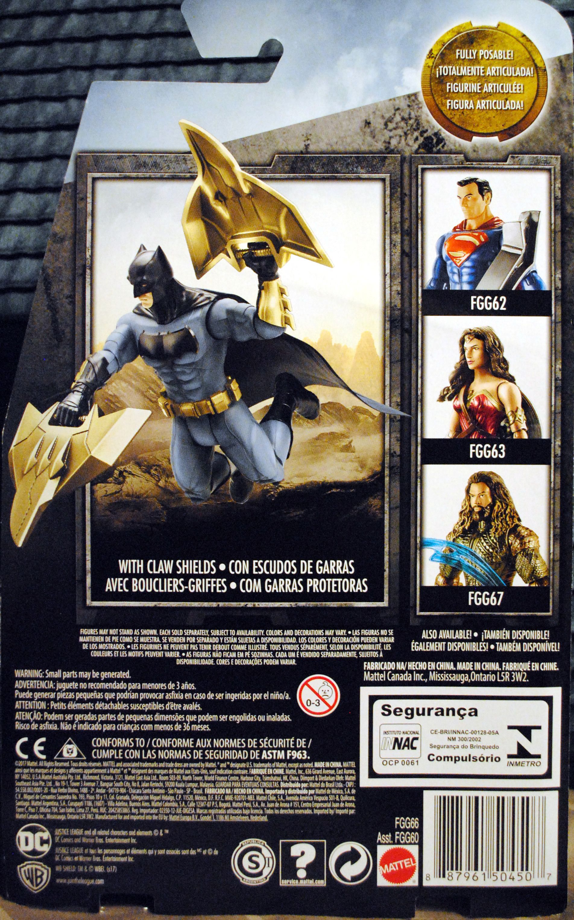 DC Comics Multiverse Justice League Movie Batman (carded) - DC Mattel (Justice League Movie) action figure collectible [Barcode 0887961504507] - Main Image 2