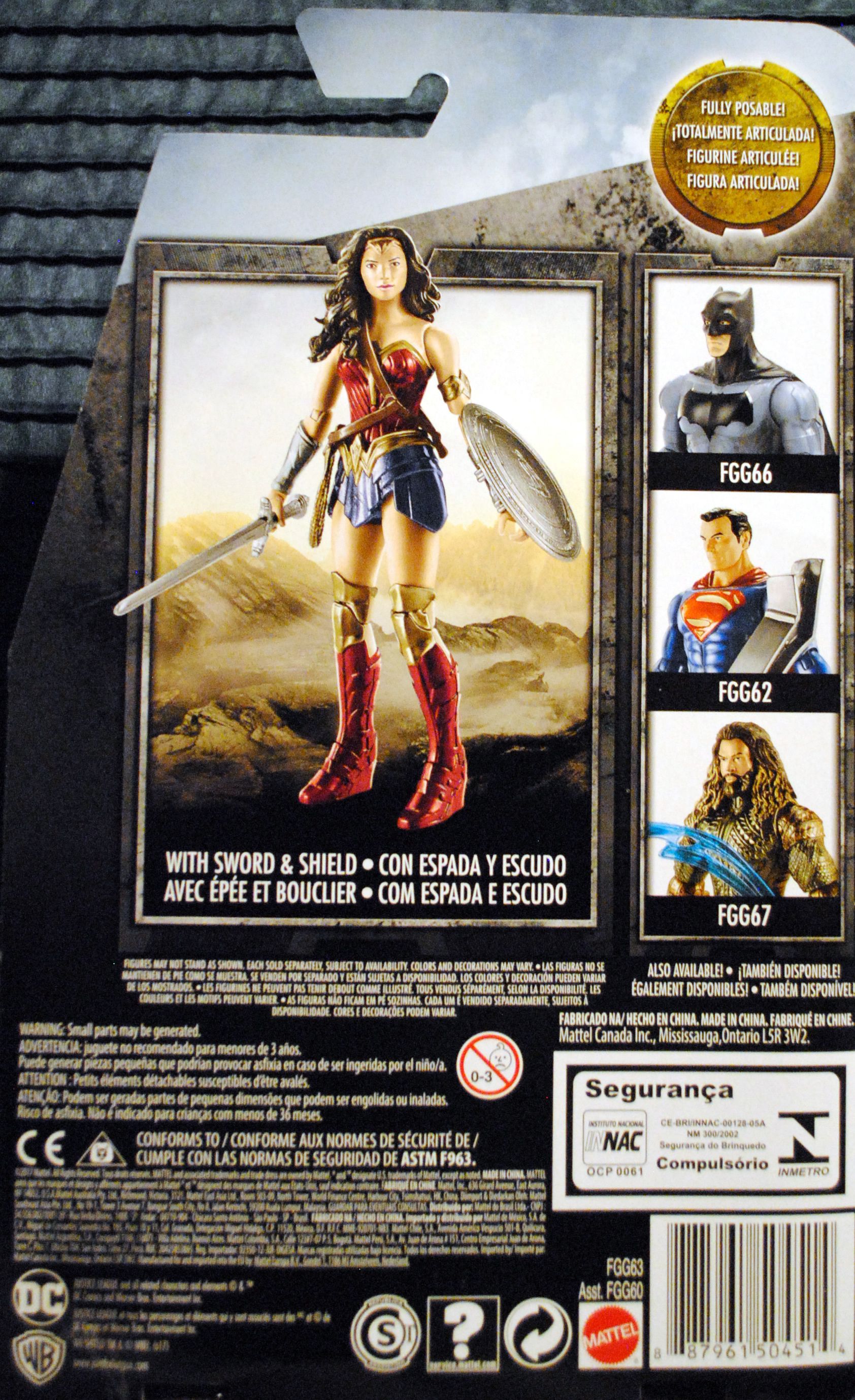 DC Comics Multiverse Justice League Movie Wonder Woman (carded) - DC Mattel (Justice League Movie) action figure collectible [Barcode 0887961504514] - Main Image 2