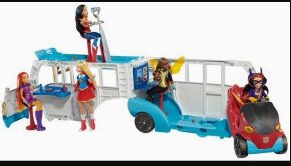 DC Super Hero Girls 12 inch Vehicle School Bus & Command Center - DC Mattel (DC Super Hero Girls) action figure collectible [Barcode 0887961518313] - Main Image 3