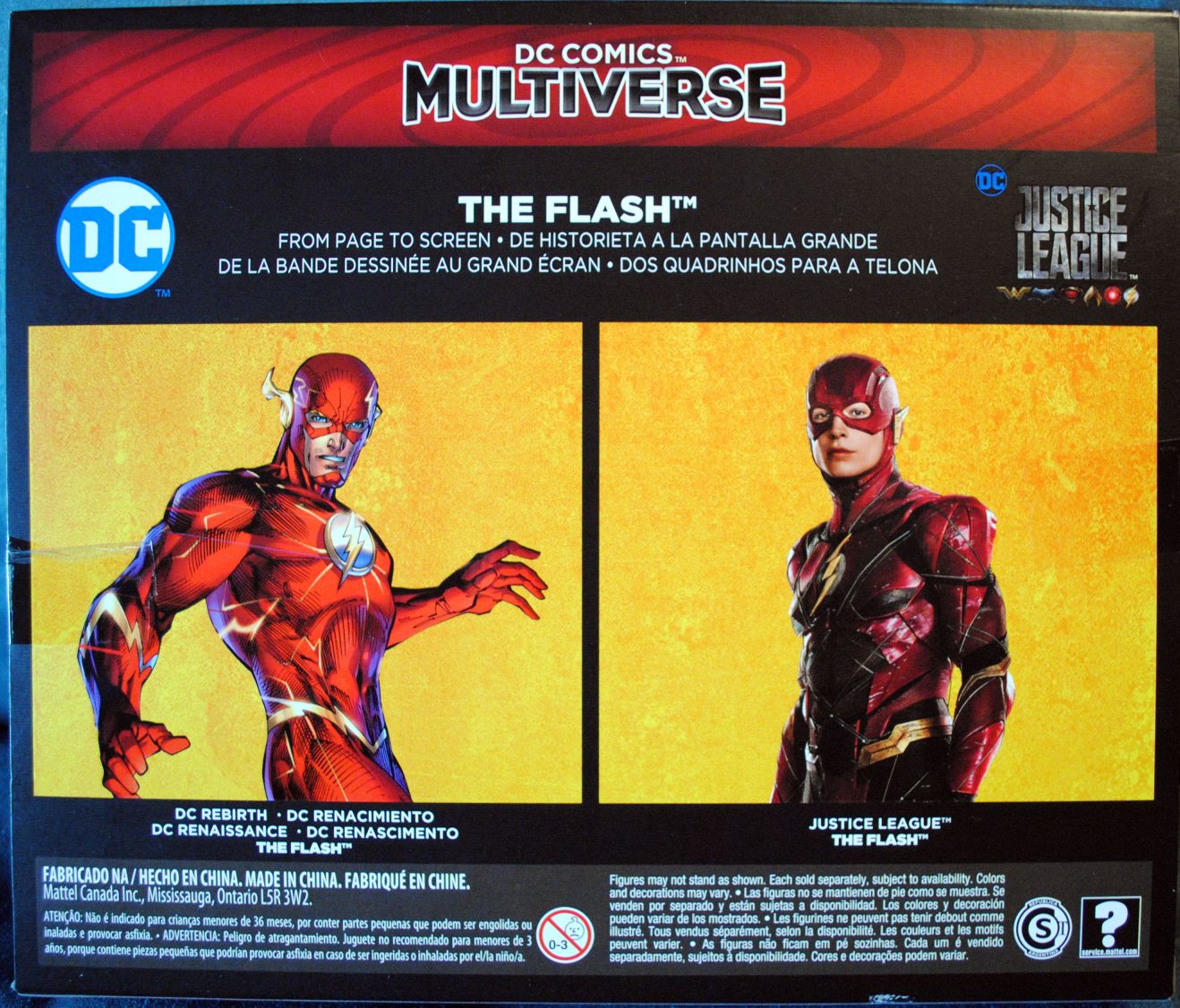 DC Comics Multiverse The Flash DC Rebirth and Justice League Movie 2 Pack - DC Mattel (DC Comics Multivese DC Rebirth) action figure collectible [Barcode 0887961524956] - Main Image 2