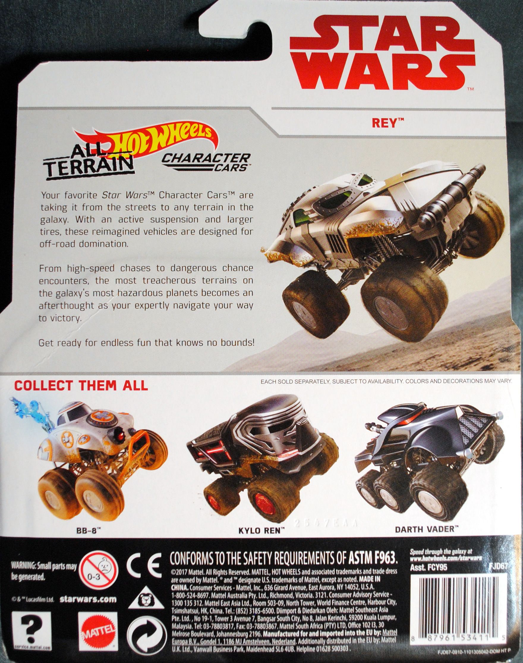 Hot Wheels Star Wars Character Rey All Terrain Last Jedi - Hot Wheels by Mattel (Star Wars Hot Wheels) action figure collectible [Barcode 0887961534115] - Main Image 2