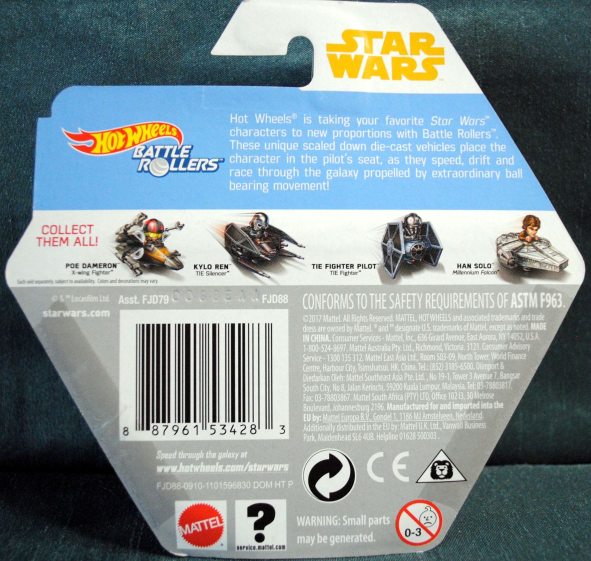 Hot Wheels Star Wars Battle Rollers Character Rio Durant SOLO: - Hot Wheels by Mattel (Star Wars Hot Wheels) action figure collectible [Barcode 0887961534283] - Main Image 2