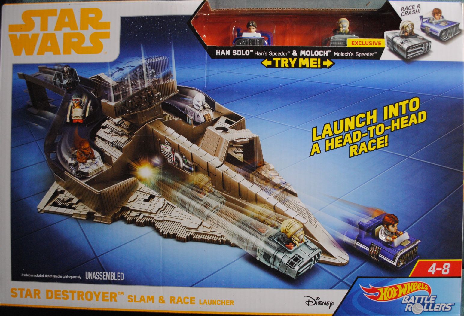 Hot Wheels Star Wars Playset Star Destroyer Slam & Race Launcher SOLO: - Hot Wheels by Mattel (SOLO A Star Wars Story) action figure collectible [Barcode 0887961534528] - Main Image 1