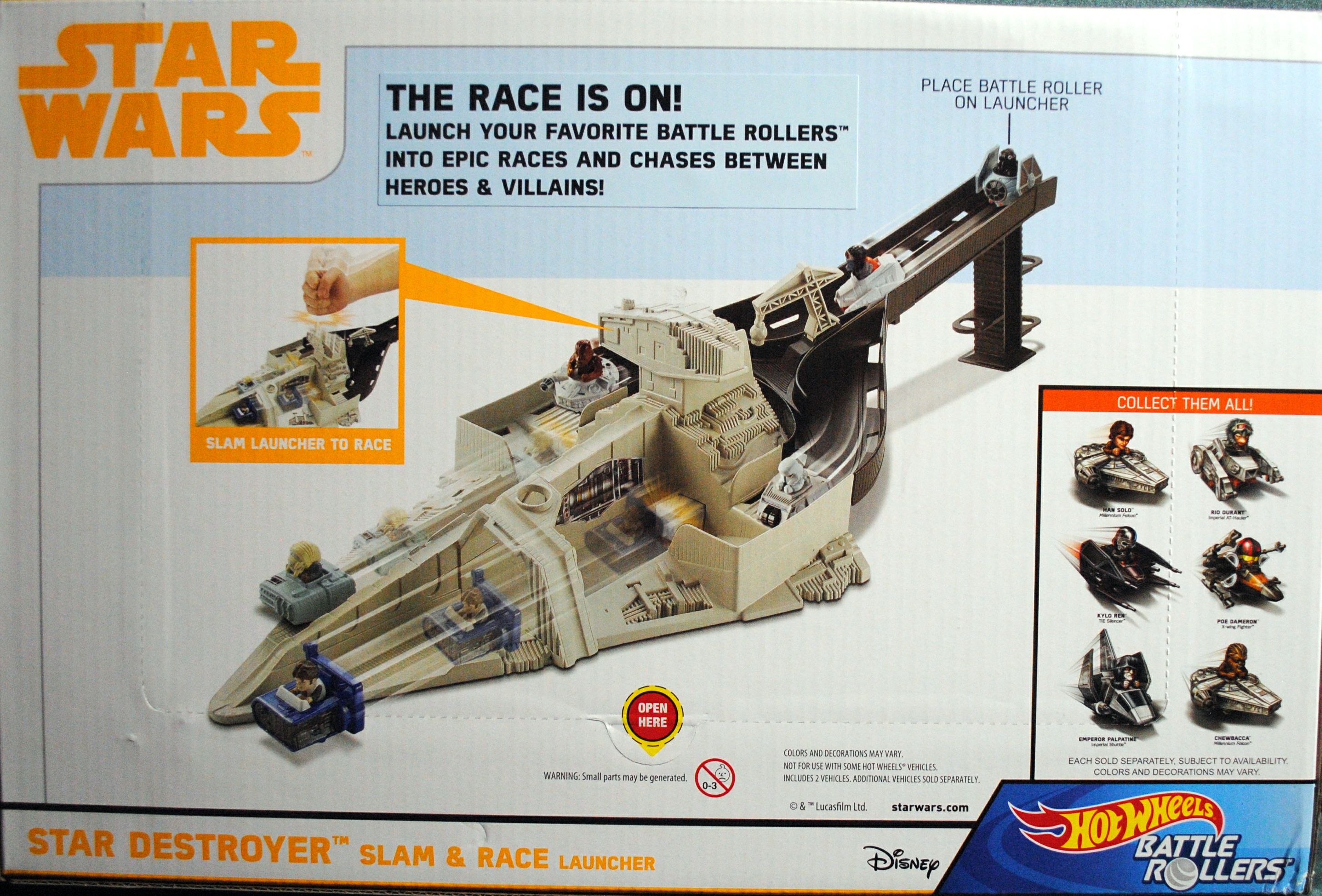 Hot Wheels Star Wars Playset Star Destroyer Slam & Race Launcher SOLO: - Hot Wheels by Mattel (SOLO A Star Wars Story) action figure collectible [Barcode 0887961534528] - Main Image 2