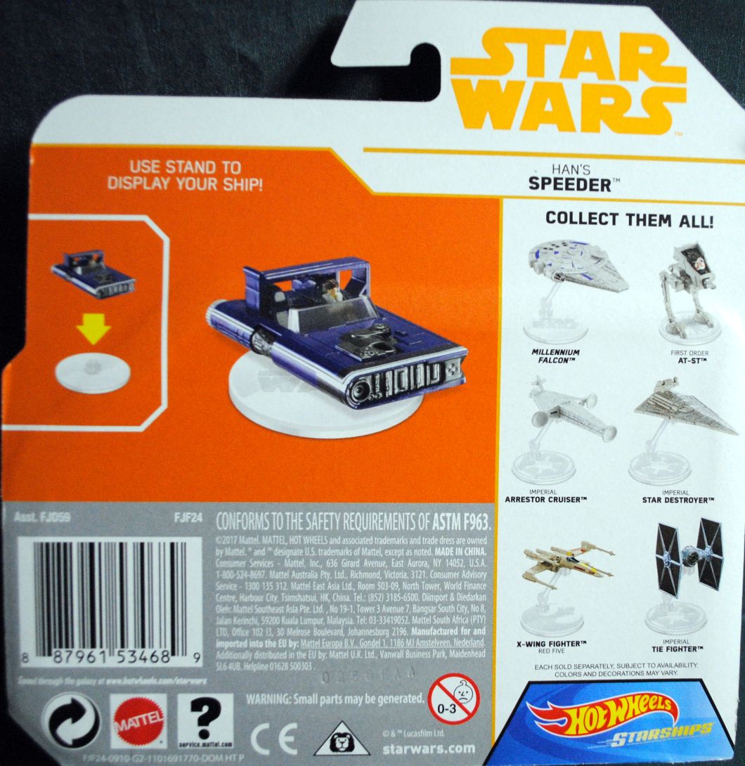 Hot Wheels Star Wars Vehicle Han’s Speeder SOLO: - Hot Wheels from Mattel (Star Wars Hot Wheels) action figure collectible [Barcode 0887961534689] - Main Image 2