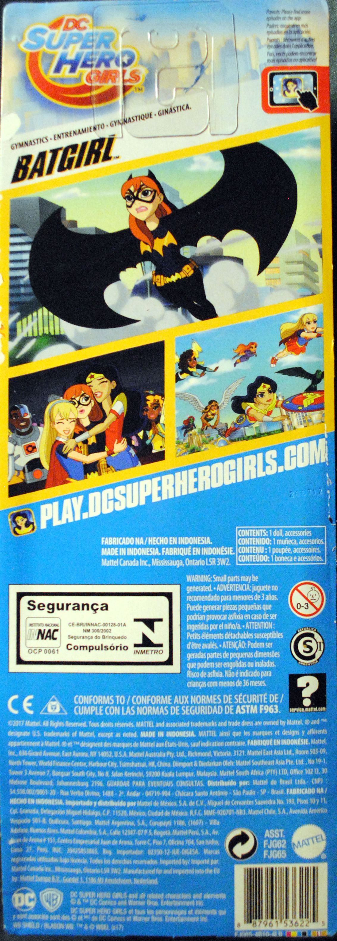 DC Super Hero Girls 12 inch Batgirl Gymnastics Doll - DC Mattel (DC Super Hero Girls) action figure collectible [Barcode 0887961536225] - Main Image 2