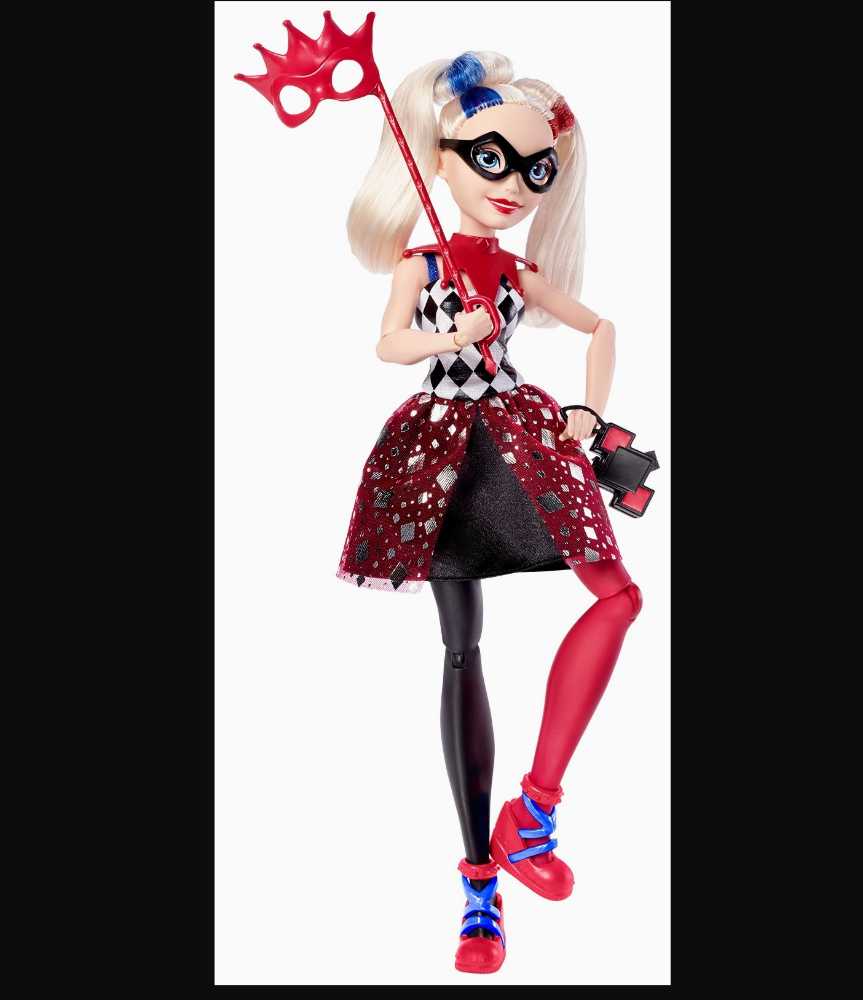 DC Super Hero Girls 12 inch Harley Quinn Masquerade Doll - DC Mattel (DC Super Hero Girls) action figure collectible [Barcode 0887961536263] - Main Image 4