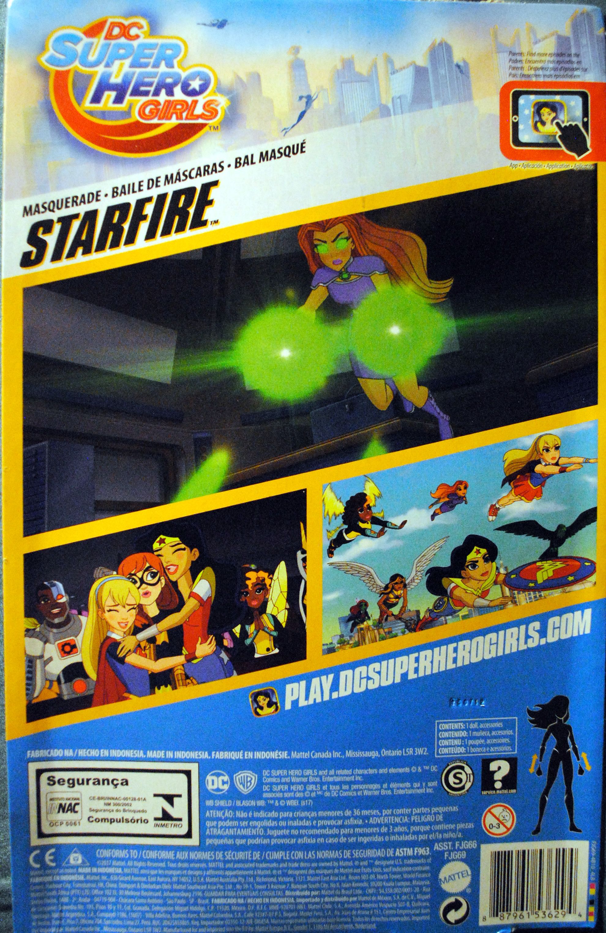 DC Super Hero Girls 12 inch Starfire Masquerade Doll - DC Mattel (DC Super Hero Girls) action figure collectible [Barcode 0887961536294] - Main Image 2