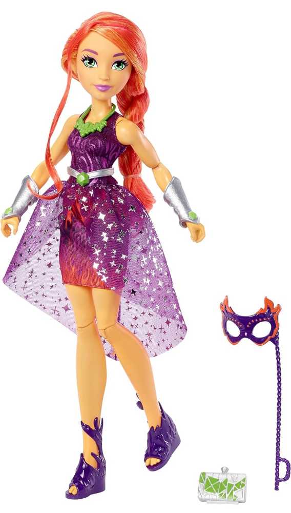 DC Super Hero Girls 12 inch Starfire Masquerade Doll - DC Mattel (DC Super Hero Girls) action figure collectible [Barcode 0887961536294] - Main Image 4