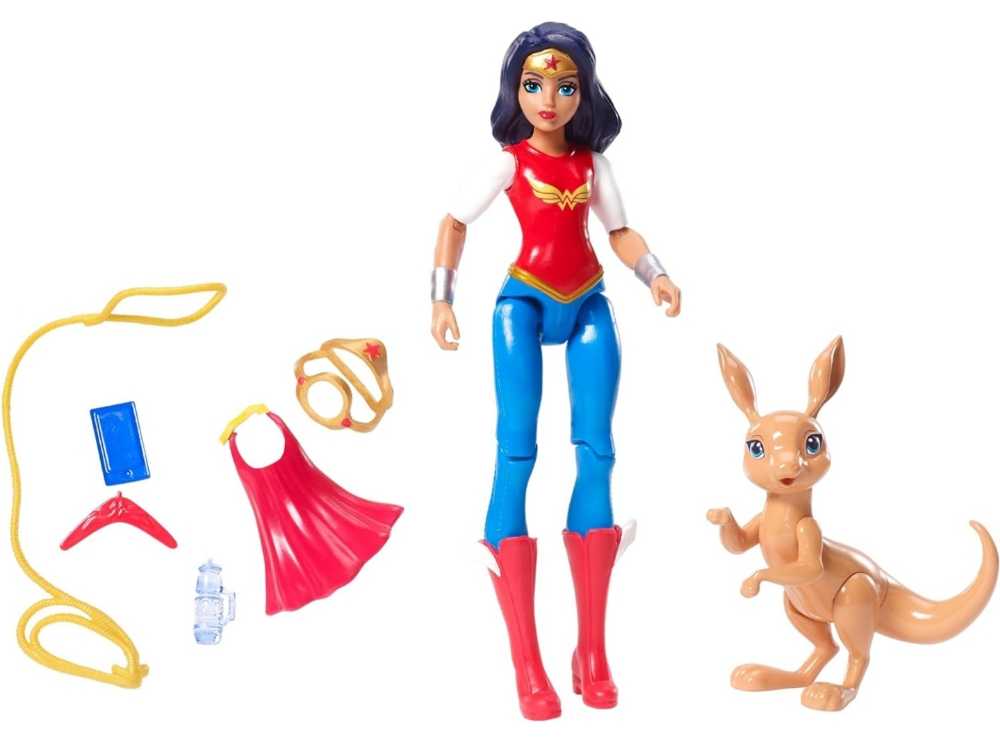 DC Super Hero Girls 6 inch Wonder Woman and her pet Jumpa 2 pack - DC Mattel (DC Super Hero Girls) action figure collectible [Barcode 0887961536393] - Main Image 4