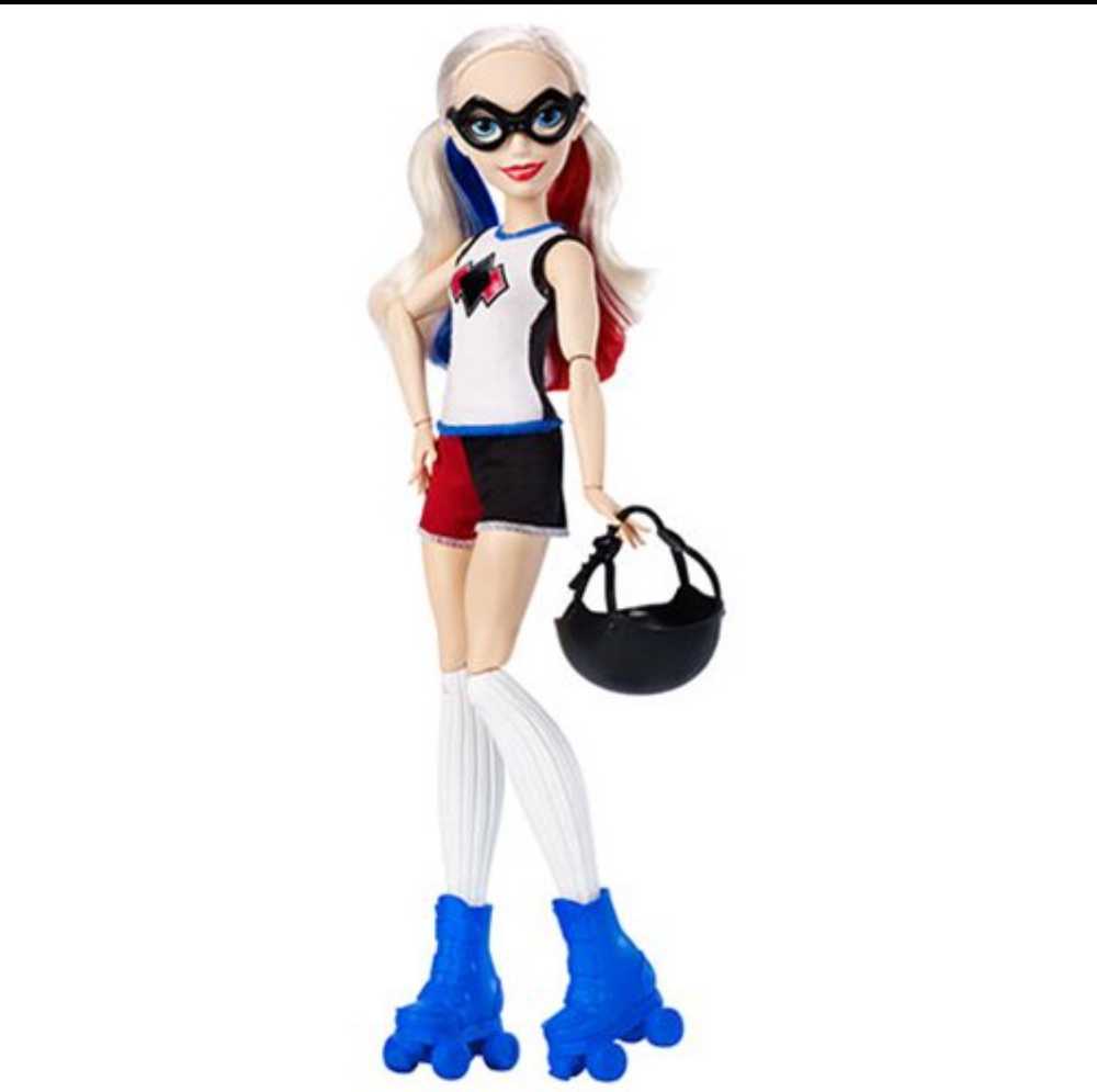 DC Super Hero Girls 12 inch Harley Quinn Roller Derby Doll - DC Mattel (DC Super Hero Girls) action figure collectible [Barcode 0887961536423] - Main Image 4