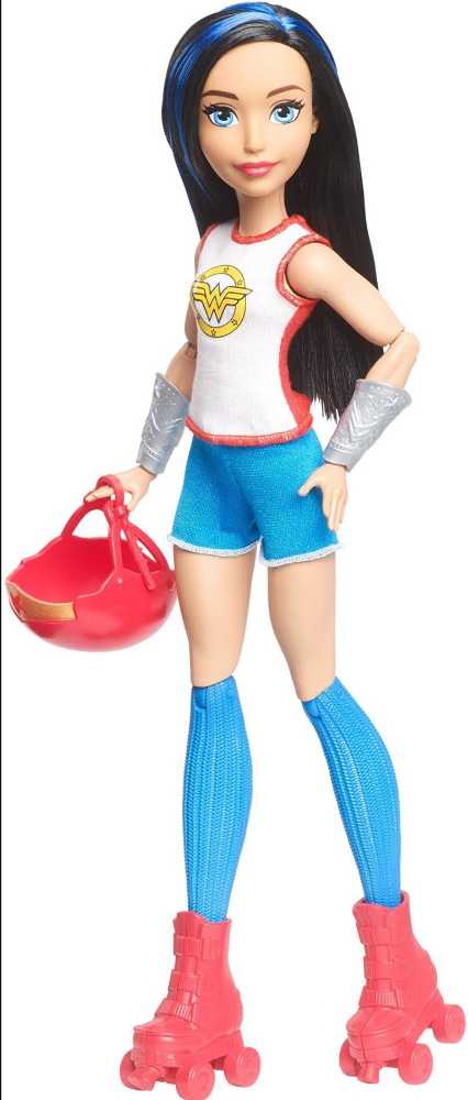 DC Super Hero Girls 12 inch Wonder Woman Roller Derby Doll - DC Mattel (DC Super Hero Girls) action figure collectible [Barcode 0887961536430] - Main Image 3
