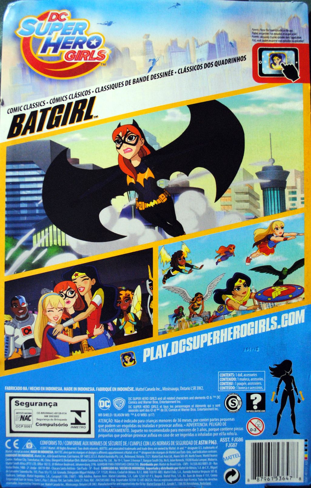 DC Super Hero Girls 12 inch Batgirl Comic Classic Edition Doll - DC Mattel (DC Super Hero Girls) action figure collectible [Barcode 0887961536478] - Main Image 2