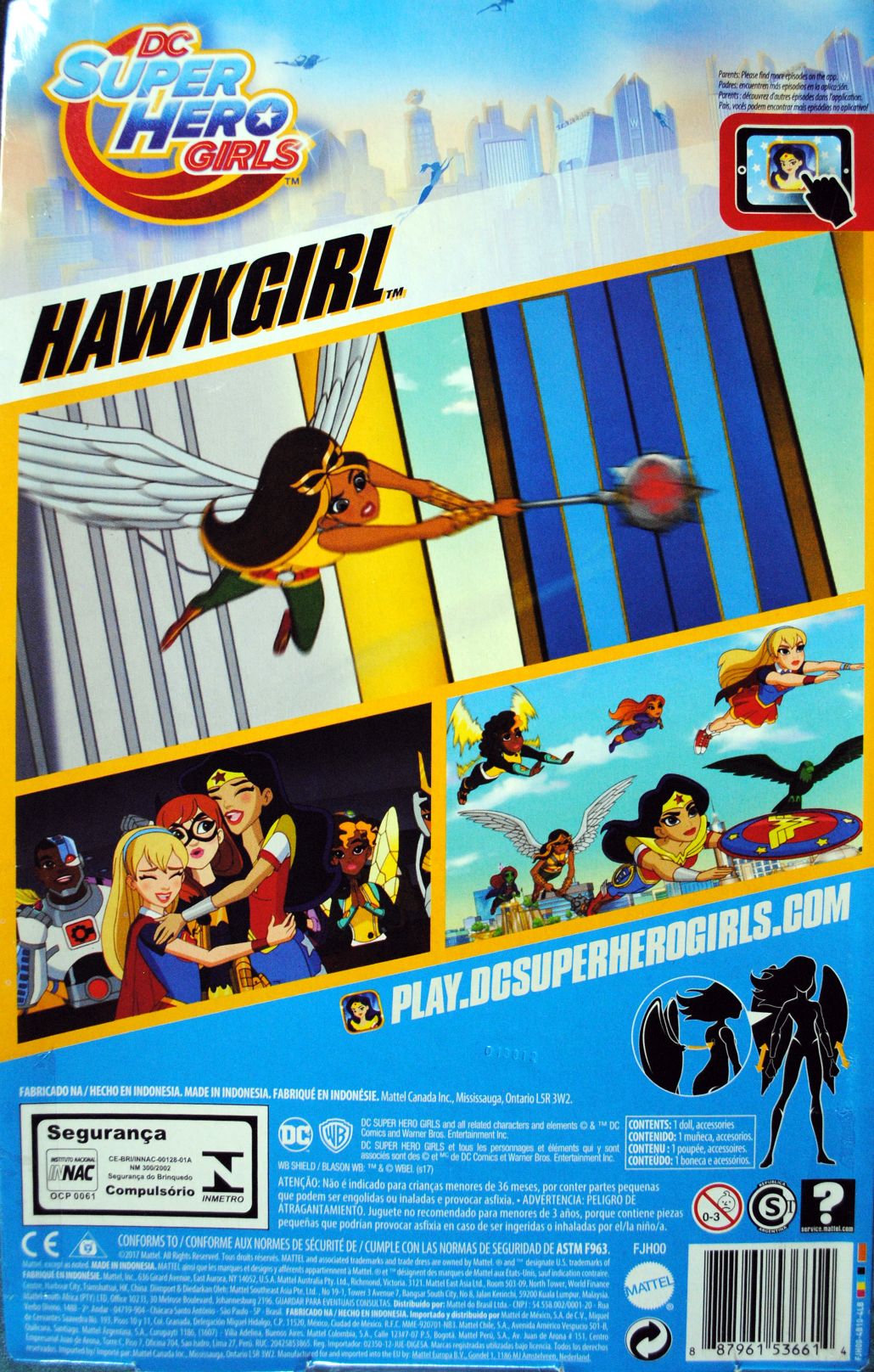 DC Super Hero Girls 12 inch Hawkgirl doll - DC Mattel (DC Super Hero Girls) action figure collectible [Barcode 0887961536614] - Main Image 2