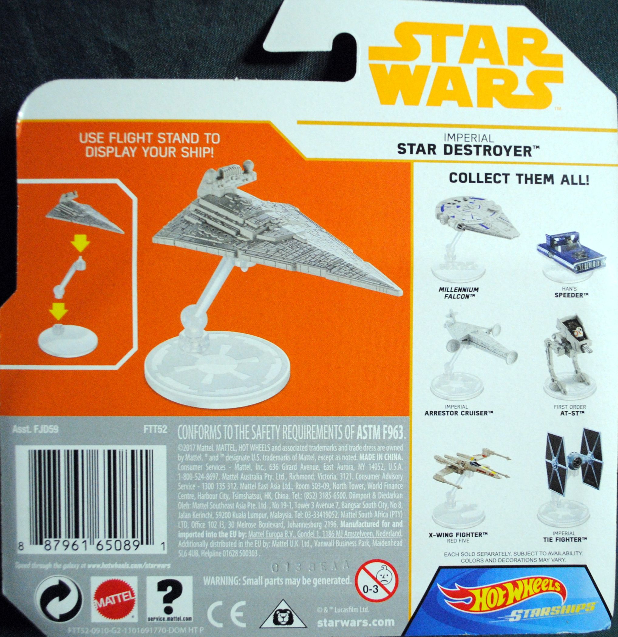 Hot Wheels Star Wars Vehicle Imerial Star Destroyer SOLO: - Hasbro (SOLO A Star Wars Story) action figure collectible [Barcode 0887961650891] - Main Image 2
