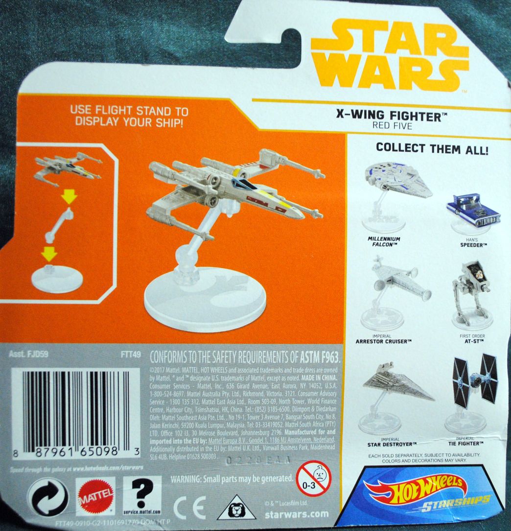 Hot Wheels Star Wars Vehicle X-Wing Fighter Red Five SOLO: - Hasbro (Star Wars Hot Wheels) action figure collectible [Barcode 0887961650983] - Main Image 2