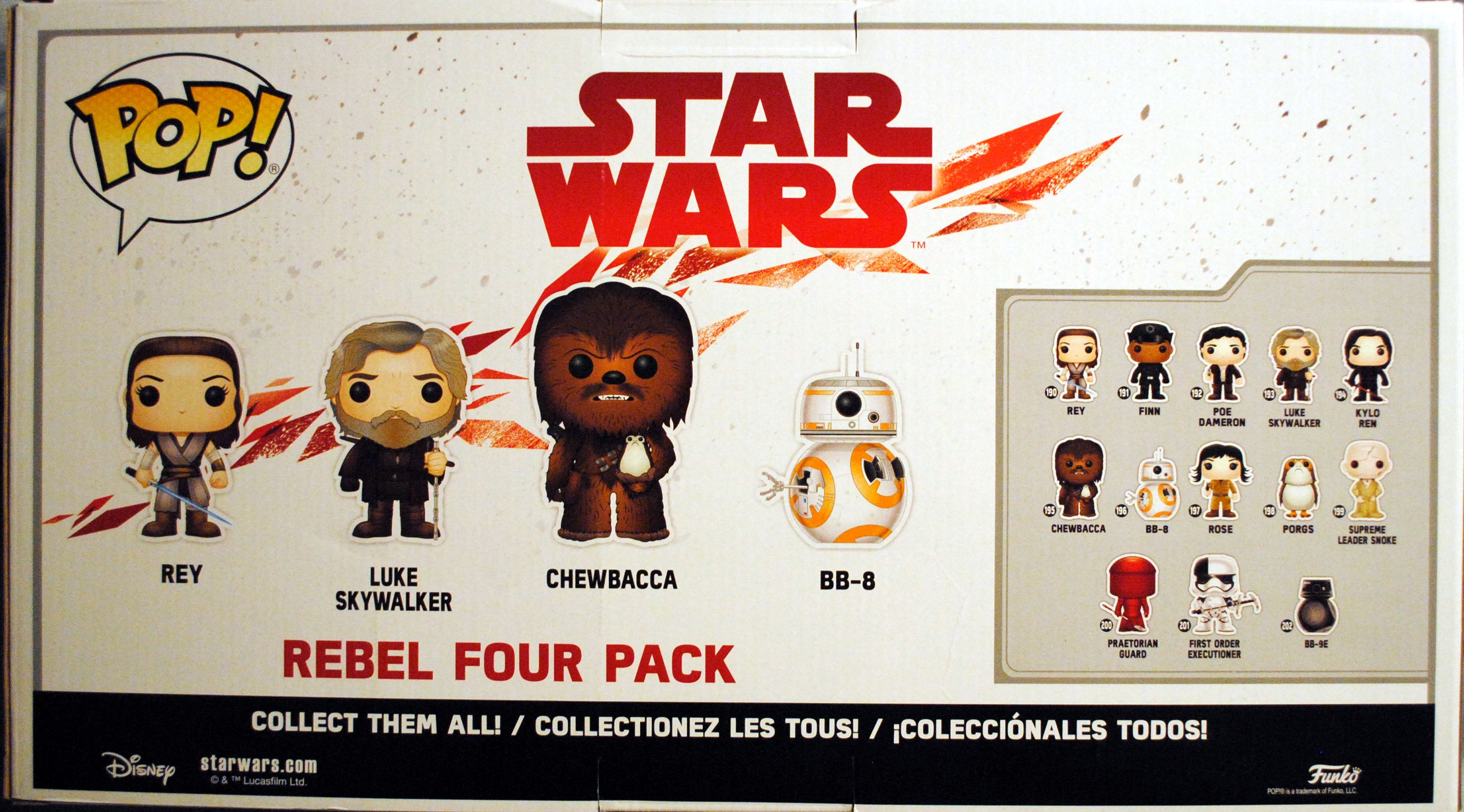 Funko Pop! Movies: Star Wars Rebel Four Pack TLJ - Funko (Star Wars Episode VIII The Last Jedi) action figure collectible [Barcode 08896698235341] - Main Image 2