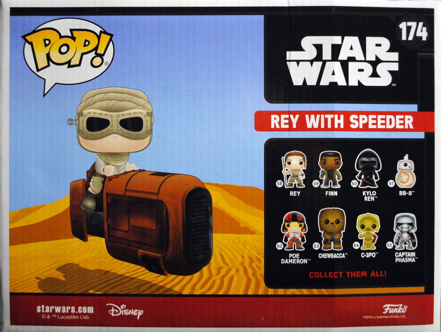 Funko Pop! Movies: Star Wars Rey with Speeder TFA - Funko (Star Wars Episode VII The Force Awakens) action figure collectible [Barcode 0889698126106] - Main Image 2