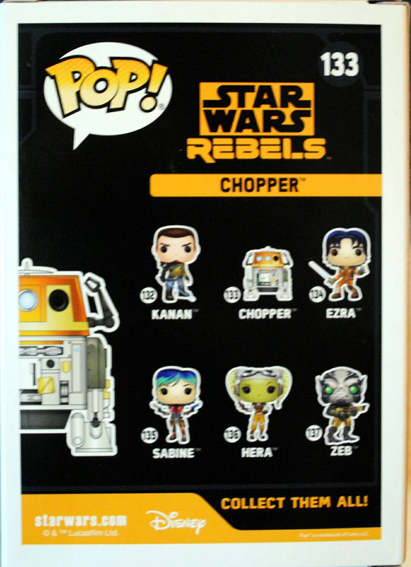 Funko Pop! : Star Wars Television Chopper (Imperial Disguise) REBELS SWR - Funko (Star Wars Rebels) action figure collectible [Barcode 0889698133104] - Main Image 2