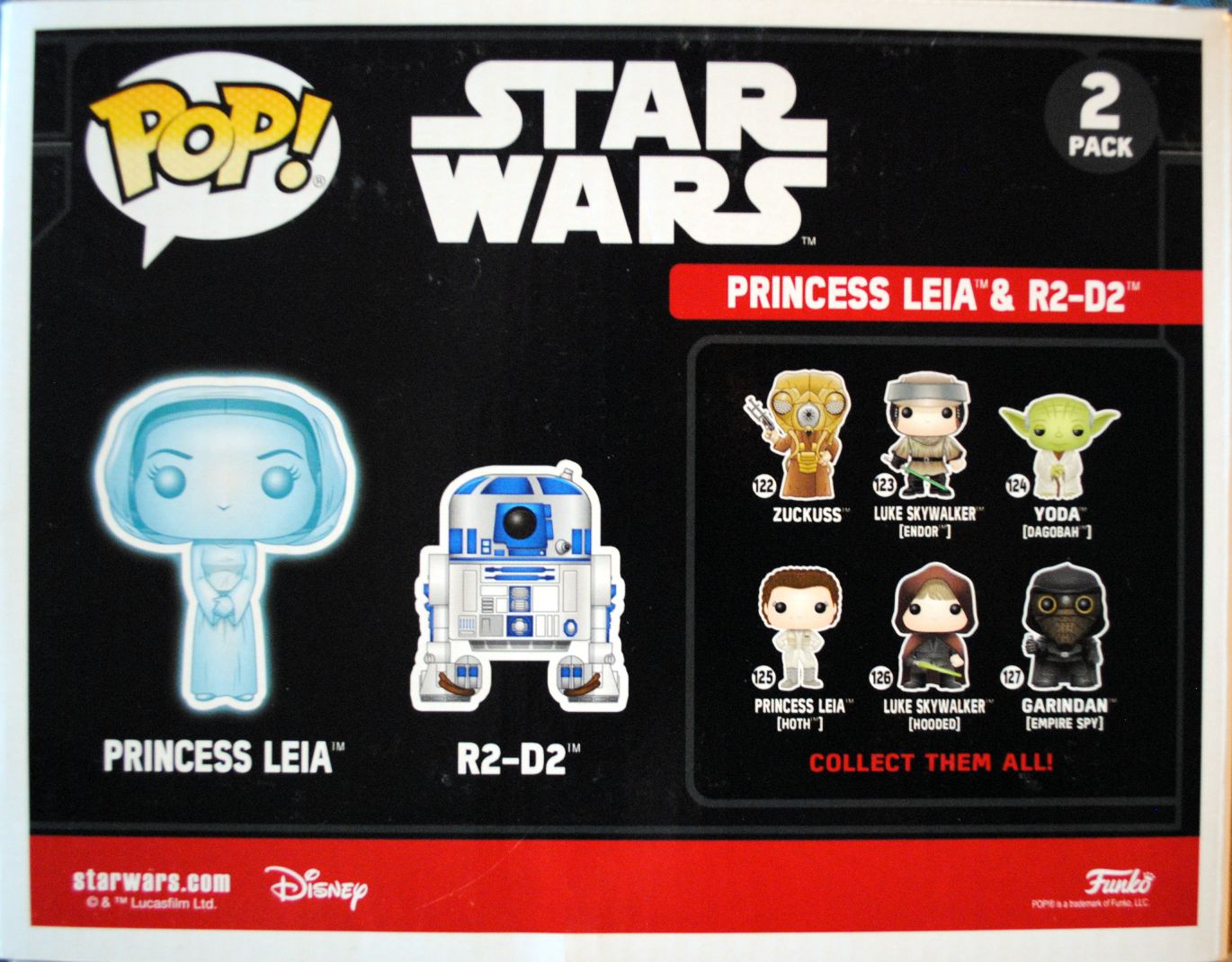 Funko Pop! Movies: Star Wars Holographic Princess Leia and R2-D2 2 pack ANH - Funko (Star Wars Episode IV A New Hope) action figure collectible [Barcode 0889698200417] - Main Image 2
