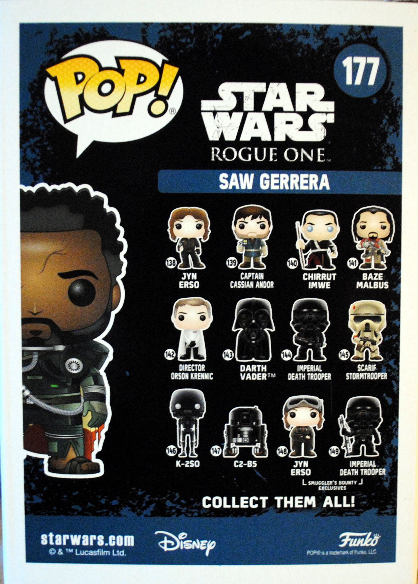 Funko Pop! Movies: Star Wars Saw Gerrera SWRO - Funko (Rogue One a Star Wars Story) action figure collectible [Barcode 0889698201186] - Main Image 2