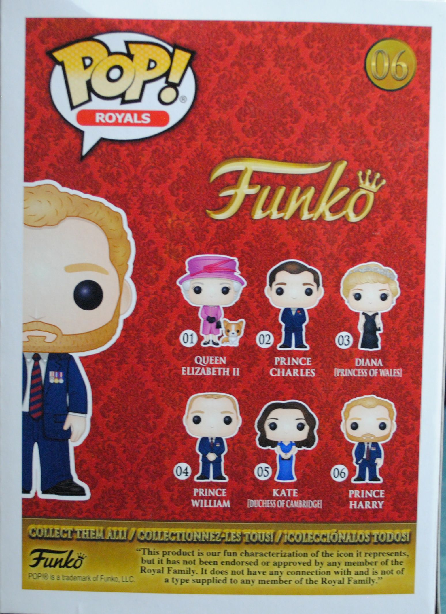 Funko Pop! British Royals: Prince Harry The Duke of Sussex  (UK British Royal Family) action figure collectible [Barcode 0889698219495] - Main Image 2