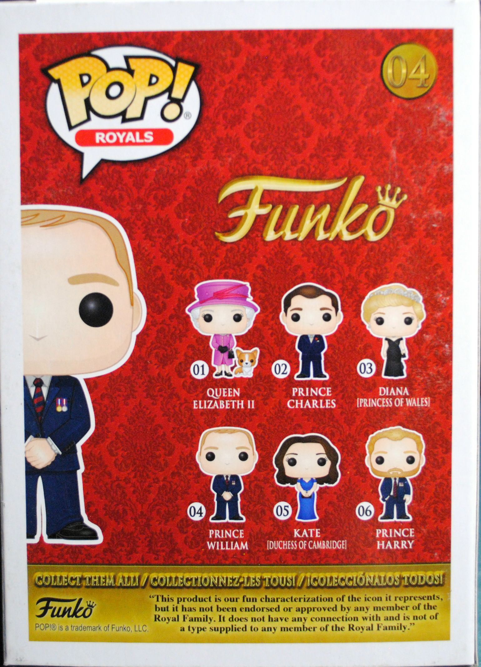 Funko Pop! British Royals: Prince William The Duke of Cambridge  - Funko (UK British Royal Family) action figure collectible [Barcode 0889698219518] - Main Image 2