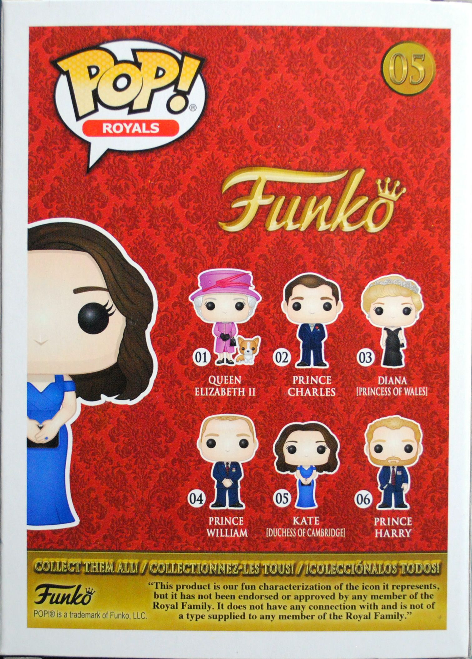 Funko Pop! British Royals: Catharine (Kate) Middleton The Duchess Of Cambridge - Funko (UK British Royal Family) action figure collectible [Barcode 0889698219525] - Main Image 2