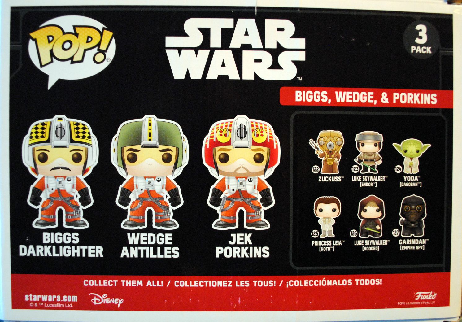 Funko Pop! Movies: Star Wars X-Wing Pilots 3 pack ANH - Funko (Star Wars Episode IV A New Hope) action figure collectible [Barcode 0889698219839] - Main Image 2