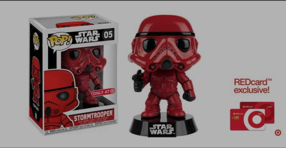 Funko Pop! Movies: Star Wars Red Chrome Edition Target Exclusive Stormtrooper ANH - Funko (Star Wars Target Red Exclusive) action figure collectible [Barcode 0889698239677] - Main Image 4