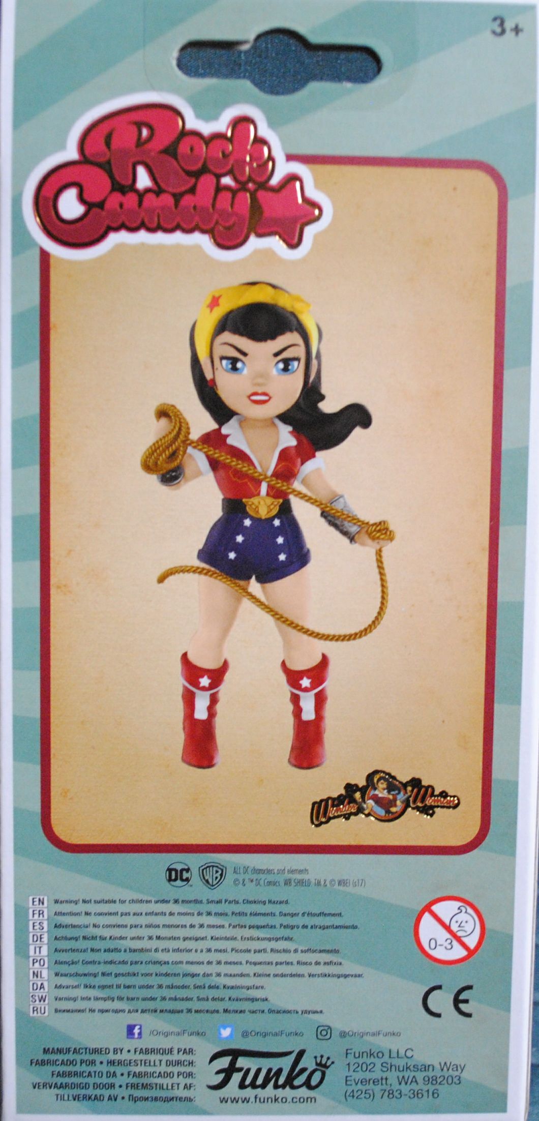 Funko Rock Candy figurine of Wonder Woman B&W Bomb Shells Target - Funko (DC Bomb Shells) action figure collectible [Barcode 0889698244848] - Main Image 2