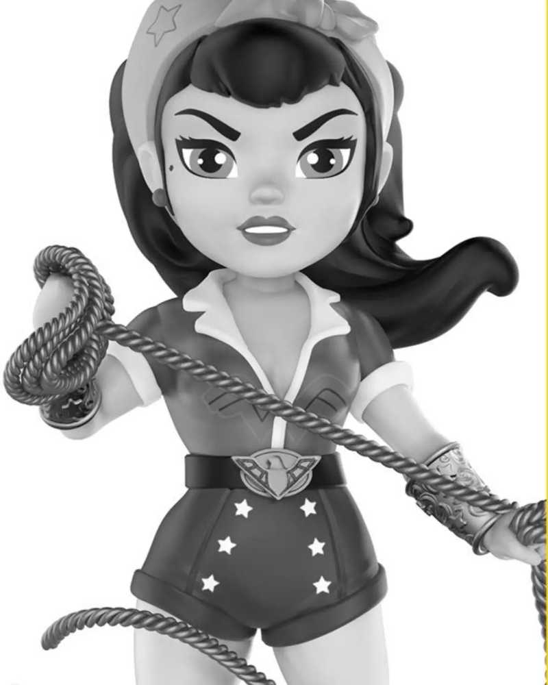 Funko Rock Candy figurine of Wonder Woman B&W Bomb Shells Target - Funko (DC Bomb Shells) action figure collectible [Barcode 0889698244848] - Main Image 3