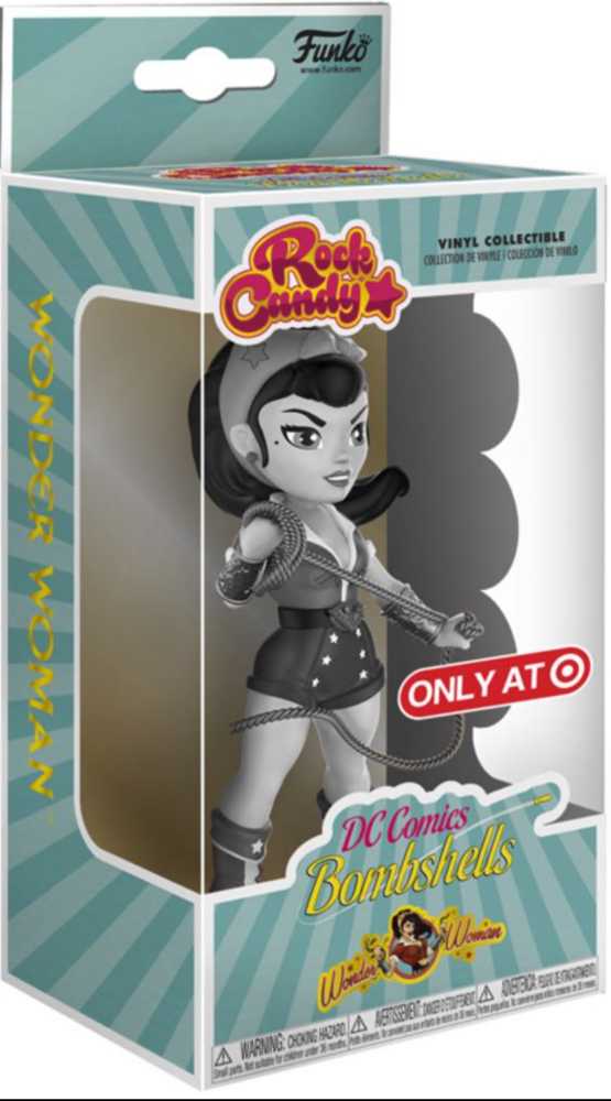 Funko Rock Candy figurine of Wonder Woman B&W Bomb Shells Target - Funko (DC Bomb Shells) action figure collectible [Barcode 0889698244848] - Main Image 4