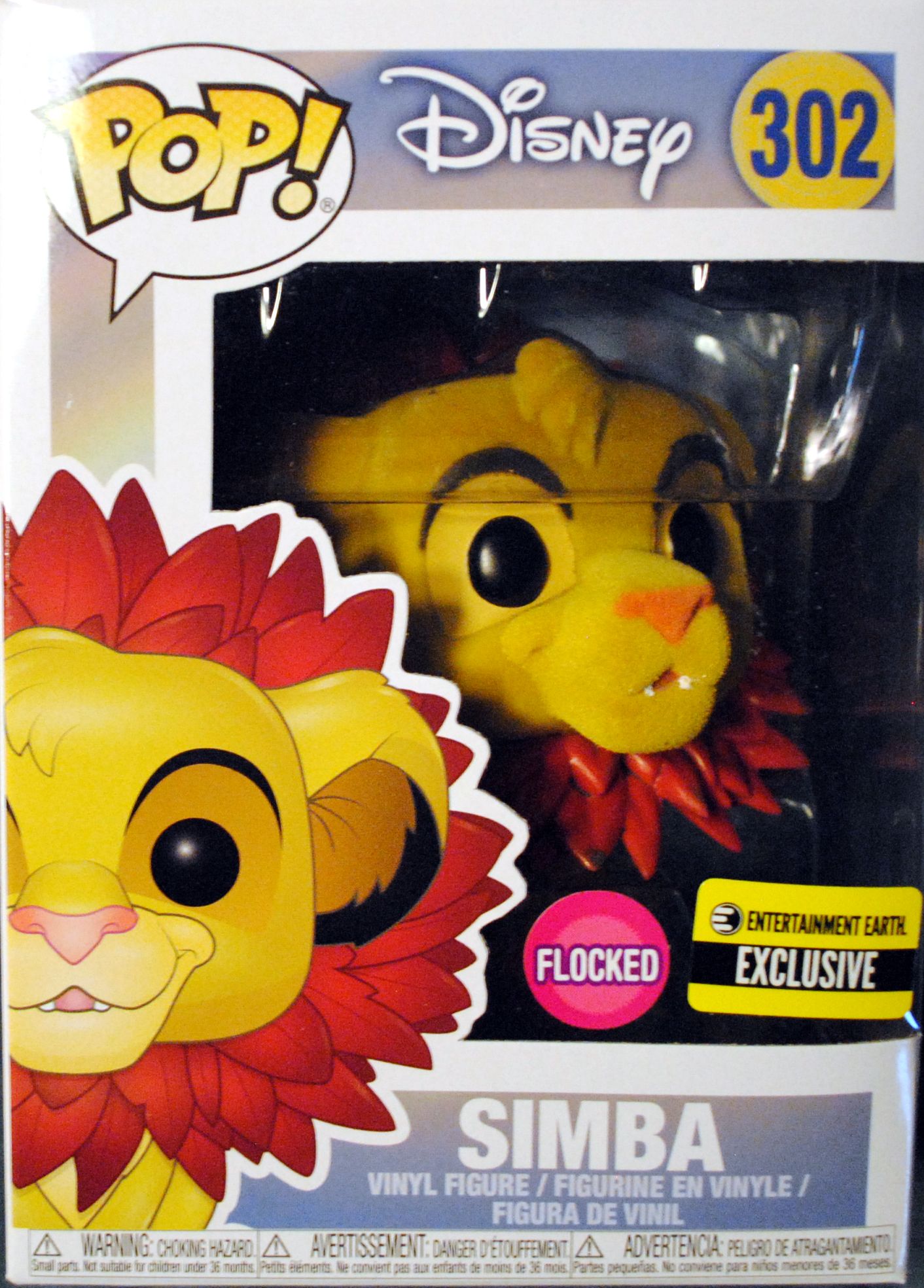 Funko Pop! Movies: The Lion King Movie Simba Leaf Mane Flocked - Funko (The Lion King Movie) action figure collectible [Barcode 0889698245722] - Main Image 2