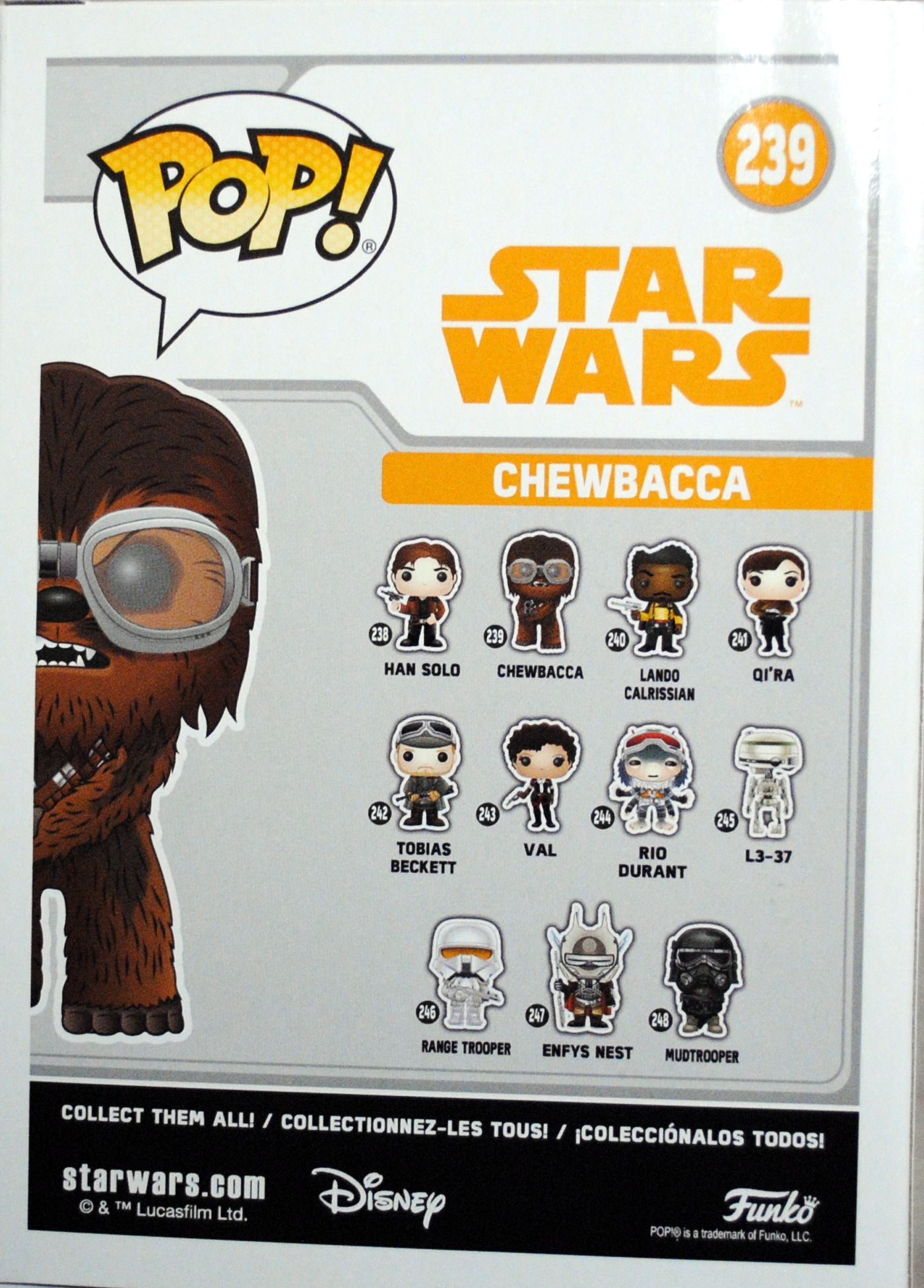 Funko Pop! Movies: Star Wars Chewbacca with goggles SOLO: - Funko (SOLO A Star Wars Story) action figure collectible [Barcode 0889698269766] - Main Image 2
