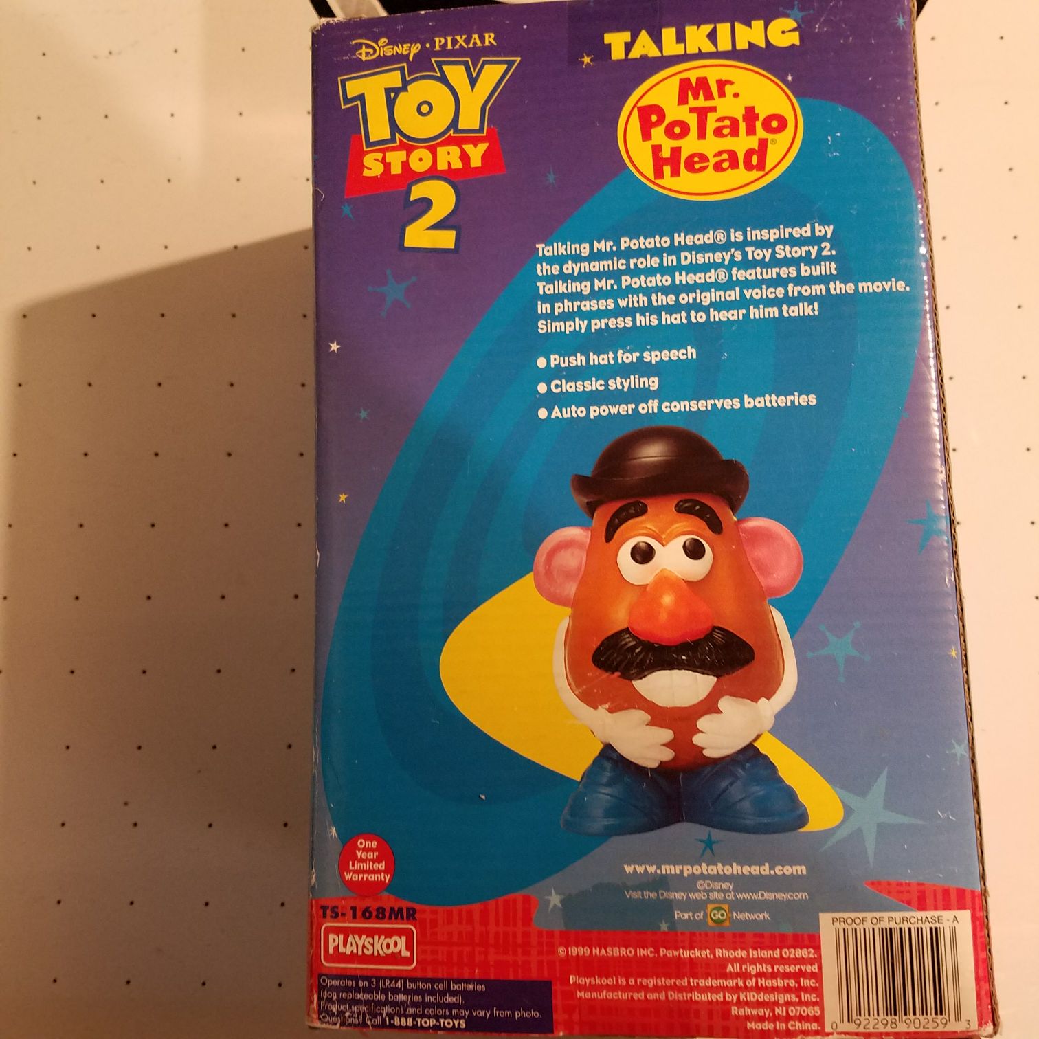 Toy Story 2 Talking Mr Potato Head - Playschool / Hasbro action figure collectible [Barcode 092298902593] - Main Image 2