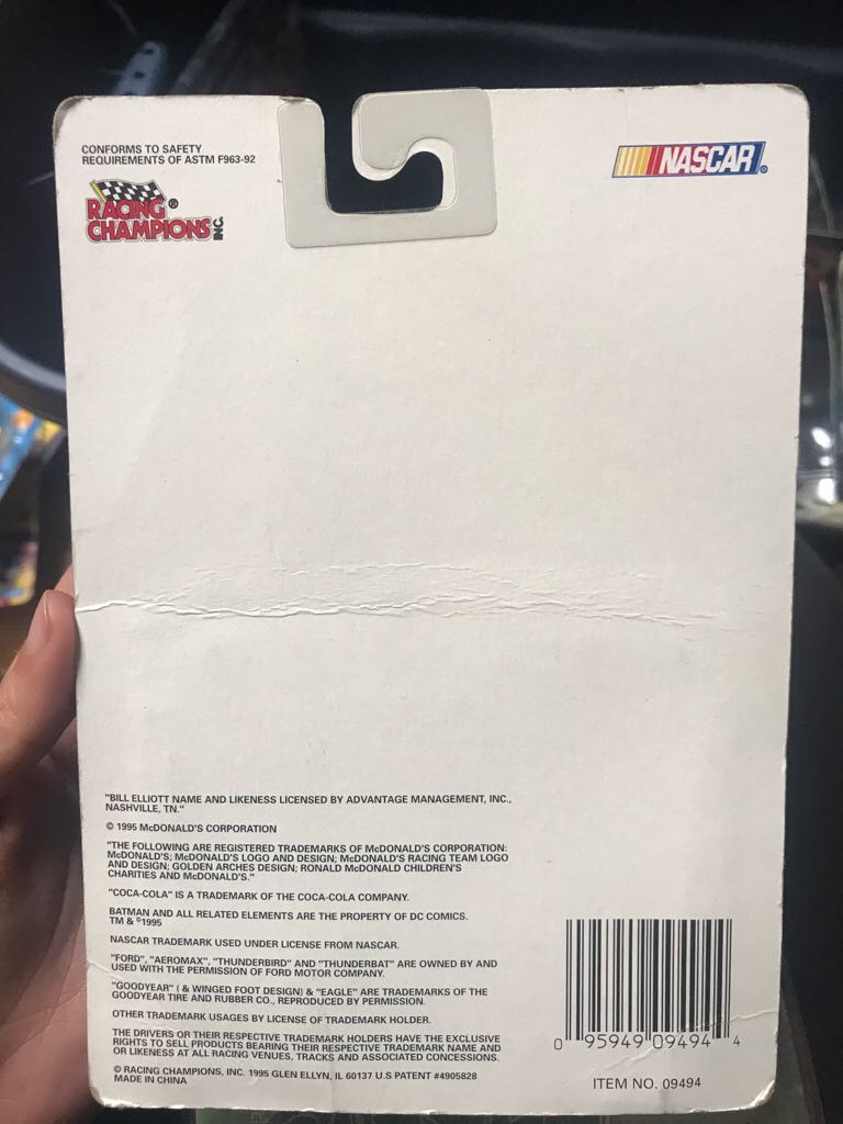 NASCAR Thunderbat McDonald’s Racing Team   action figure collectible [Barcode 095949094944] - Main Image 2