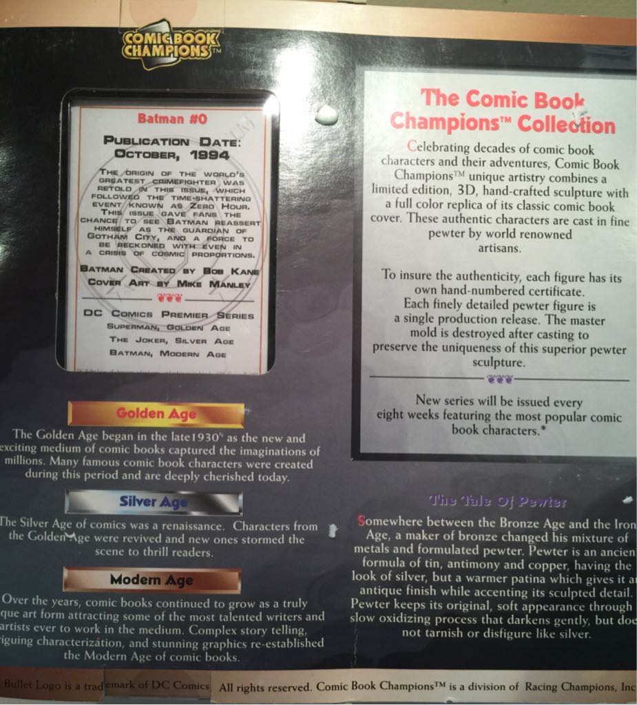 Fine Pewter Limited Edition Collections Comic Book Champions Incredible Hulk Statue  - Racing Champions (Fine Pewter Limited Edition Collector Series) action figure collectible [Barcode 095949100003] - Main Image 2