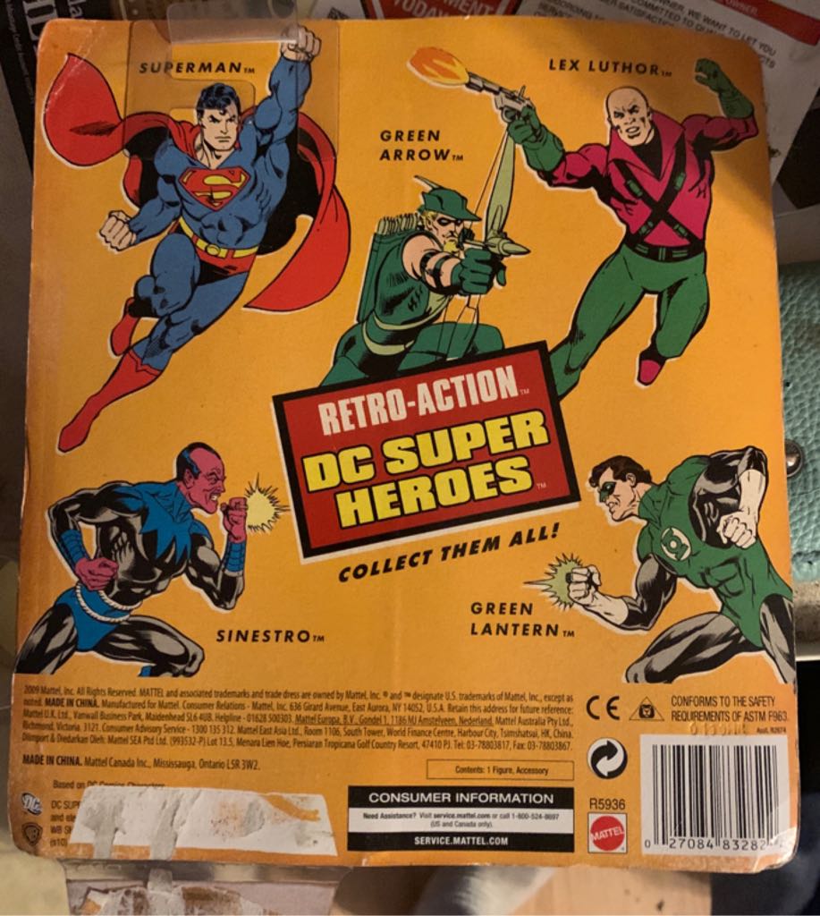 Sinestro - Mattel (Retro-Action DC Super Heroes) action figure collectible [Barcode 027084832822] - Main Image 2